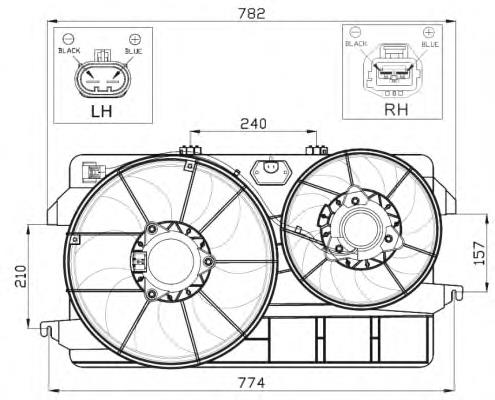 Ventilador de radiador 47450 NRF