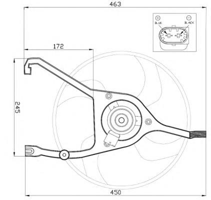Ventilador de refrigeración del motor Dasis 068060N