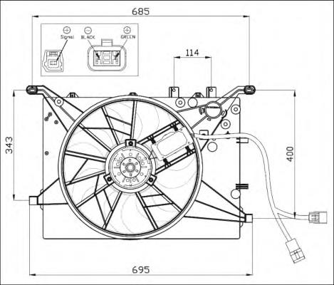 Ventilador, refrigeración motor NRF 47460 precio, desde 63,52 EUR