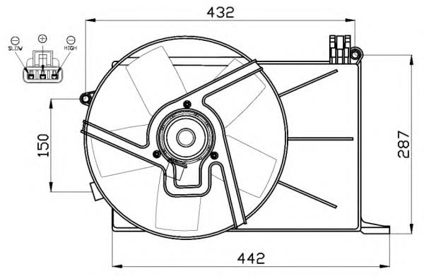 Ventilador de refrigeración Opel 90571974
