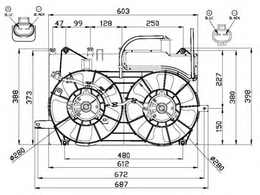 Ventilador de refrigeración NRF 47673