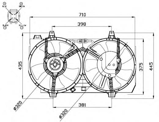  Ventilador del motor Nissan Primera 