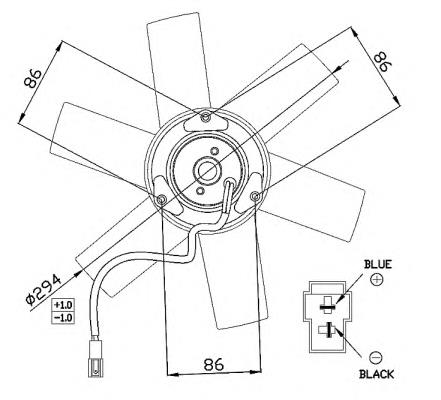 Ventilador de refrigeración del motor NRF 47657