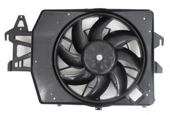 Difusor de radiador, ventilador de refrigeración, condensador del aire acondicionado, completo con motor y rodete EV0120560 Jdeus