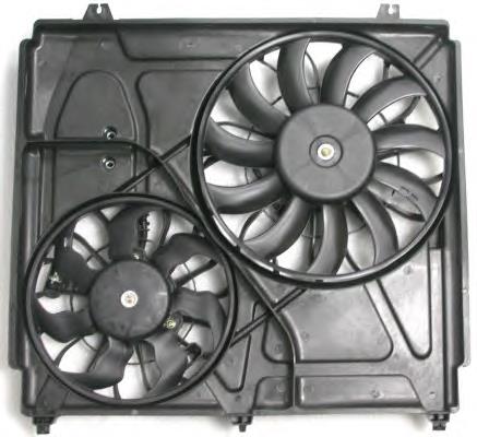 Difusor de radiador, ventilador de refrigeración, condensador del aire acondicionado, completo con motor y rodete 47549 NRF