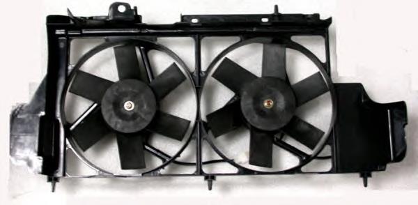 Difusor de radiador, ventilador de refrigeración, condensador del aire acondicionado, completo con motor y rodete para Citroen C15 (VD)