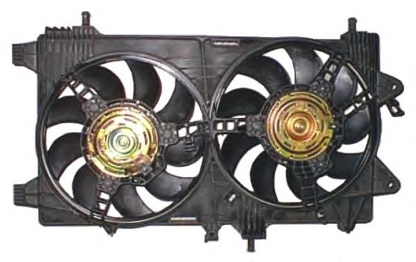 Difusor de radiador, ventilador de refrigeración, condensador del aire acondicionado, completo con motor y rodete 47615 NRF