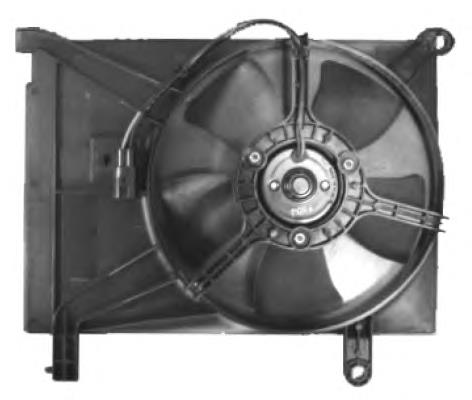 47610 NRF difusor de radiador, ventilador de refrigeración, condensador del aire acondicionado, completo con motor y rodete