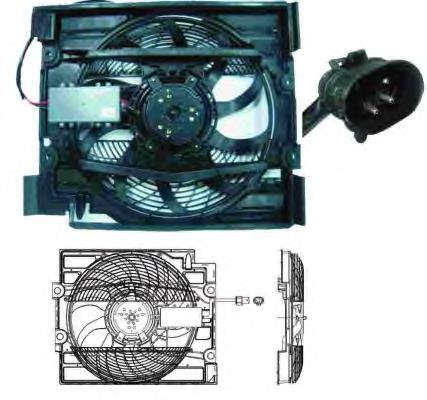 Ventilador (rodete +motor) aire acondicionado con electromotor completo 47211 NRF