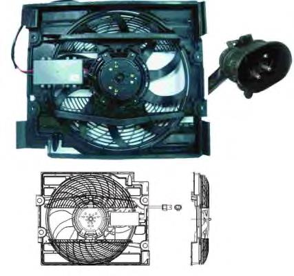 47211 NRF Difusor del radiador del aire acondicionado con ventilador y motor