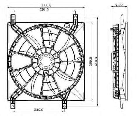 Ventilador de radiador 47257 NRF