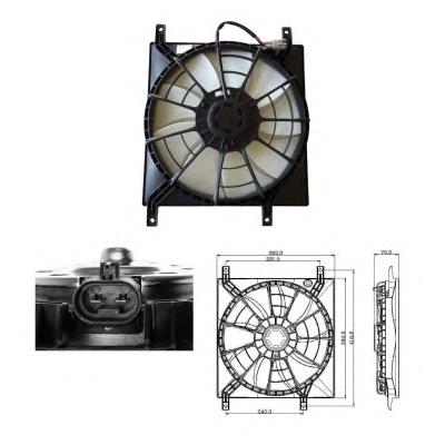 Difusor de radiador, ventilador de refrigeración, condensador del aire acondicionado, completo con motor y rodete 47257 NRF