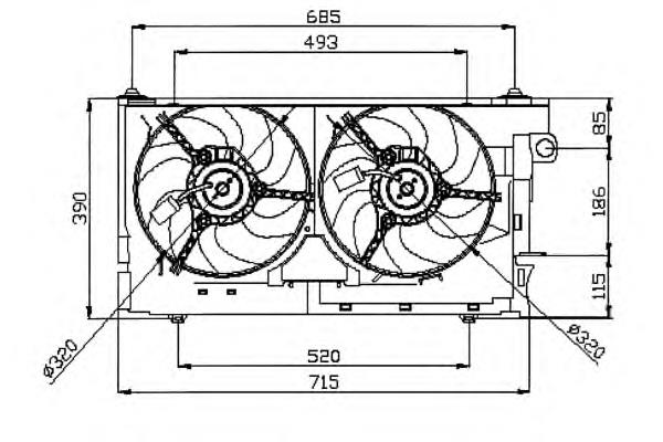 85321 Nissens Ventilador de refrigeración del motor