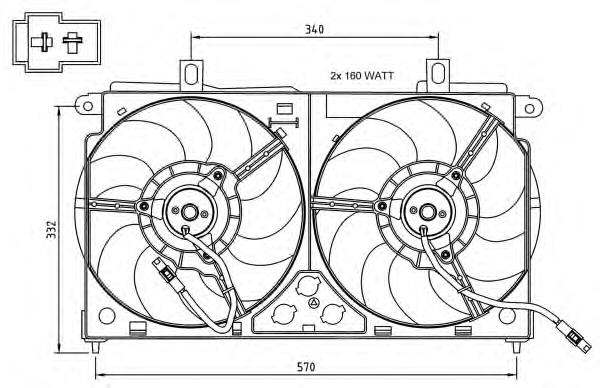 Ventilador de radiador 47048 NRF