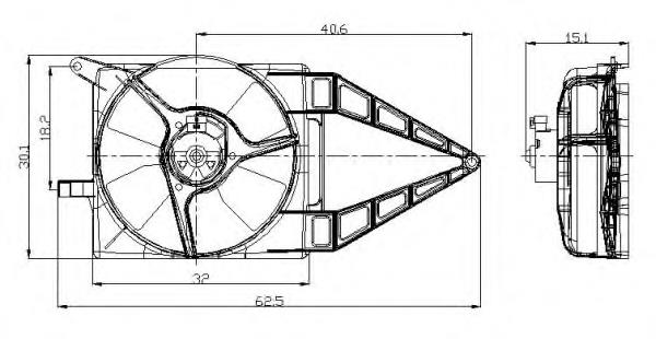Ventilador de refrigeración del motor NRF 47020
