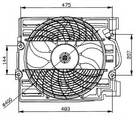 47029 NRF Difusor del radiador del aire acondicionado con ventilador y motor