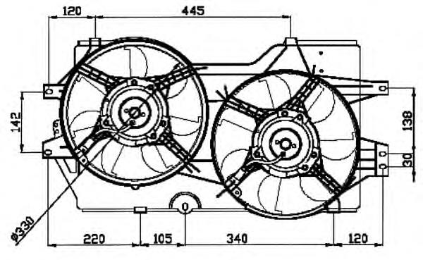 47031 NRF ventilador del motor