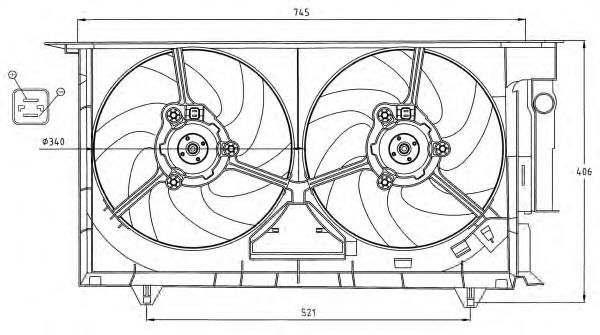 Ventilador de radiador 47075 NRF