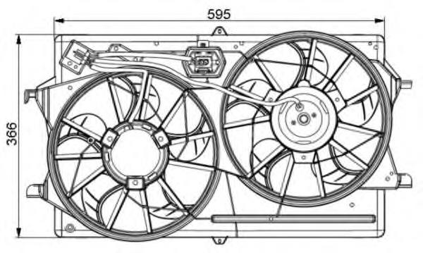 47061 NRF ventilador (rodete +motor refrigeración del motor con electromotor completo)