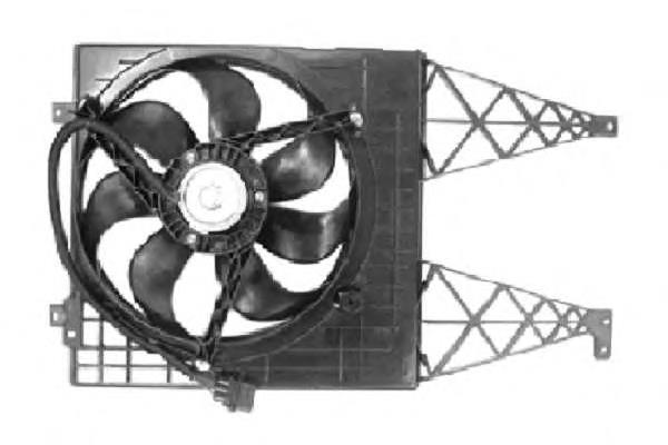 47056 NRF difusor de radiador, ventilador de refrigeración, condensador del aire acondicionado, completo con motor y rodete