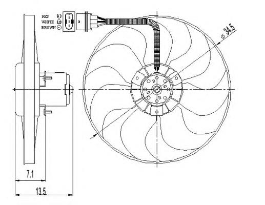 Ventilador del motor 47397 NRF