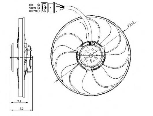 Ventilador del radiador 47393 NRF