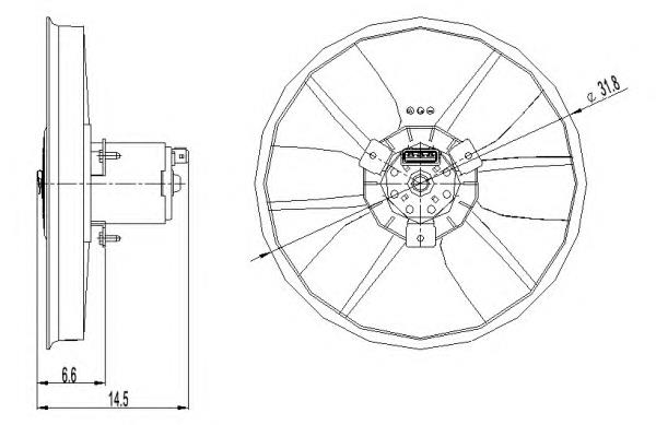 Ventilador de refrigeración del motor NRF 47402