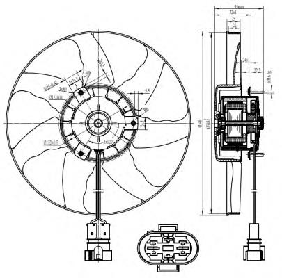 Ventilador del motor 47428 NRF