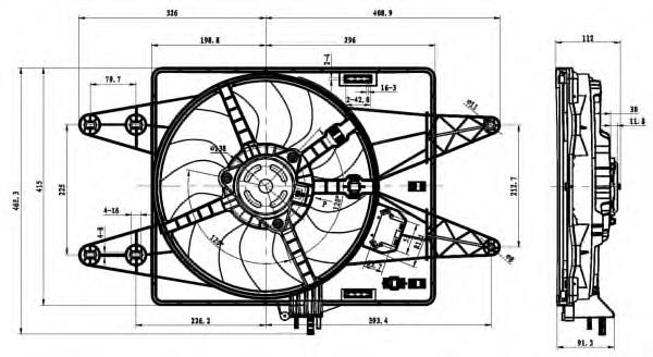 Ventilador de radiador 47430 NRF