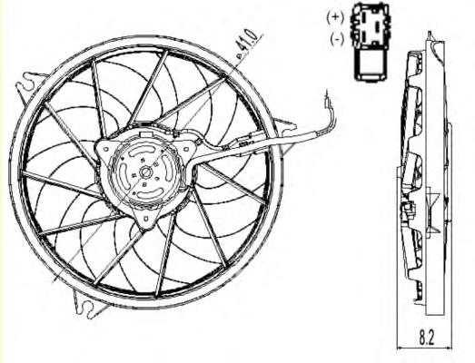 47324 NRF Electroventilador del motor