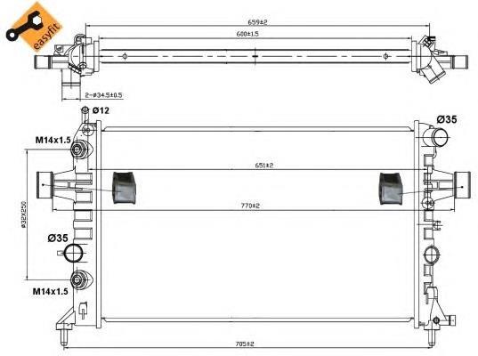 Comprar 50562 NRF Radiador de auto