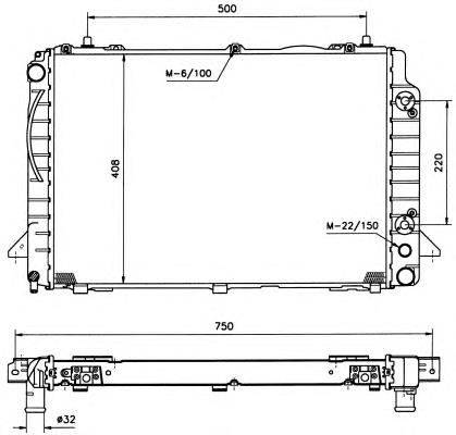 Radiador refrigeración del motor 50530 NRF