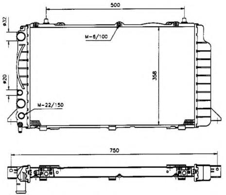 Radiador refrigeración del motor 50519 NRF