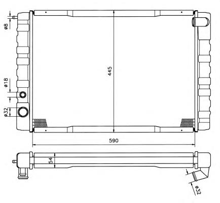 Radiador refrigeración del motor 505402 NRF