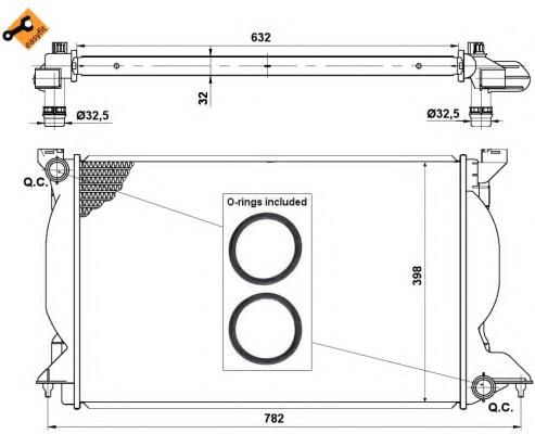 Comprar 50540 NRF Radiador de auto