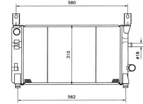 506224 NRF radiador refrigeración del motor