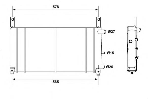 Radiador refrigeración del motor 506220 NRF