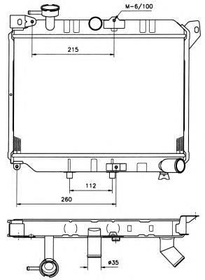 Radiador refrigeración del motor 506510 NRF