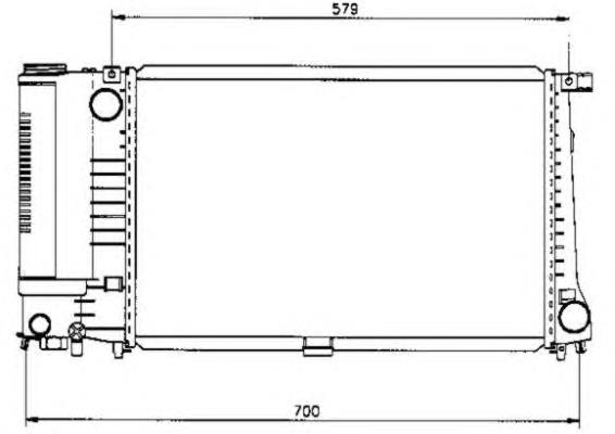 Radiador refrigeración del motor 50568 NRF