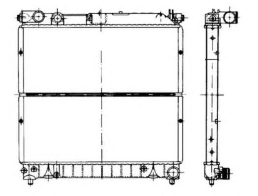 Radiador refrigeración del motor 50432 NRF