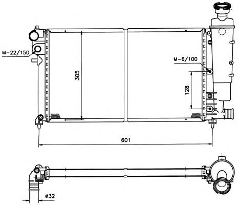 Radiador refrigeración del motor 50428 NRF