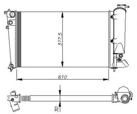 Radiador refrigeración del motor 50415 NRF