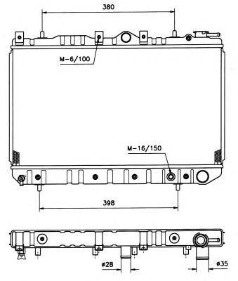 Radiador refrigeración del motor 504133 NRF