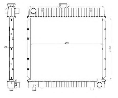 Radiador refrigeración del motor 504250 NRF