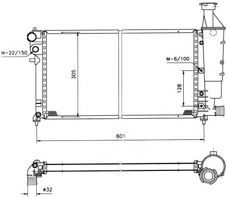 Radiador refrigeración del motor 50421 NRF