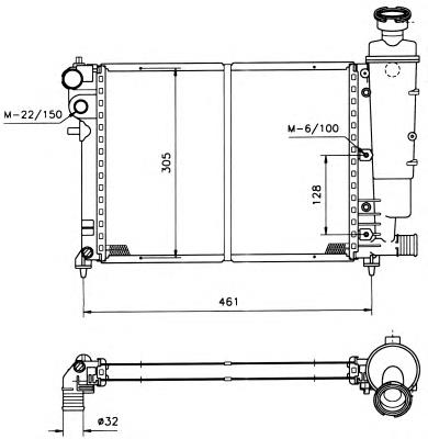 50422 NRF radiador refrigeración del motor