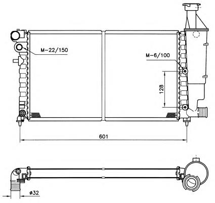 Radiador refrigeración del motor 50423 NRF