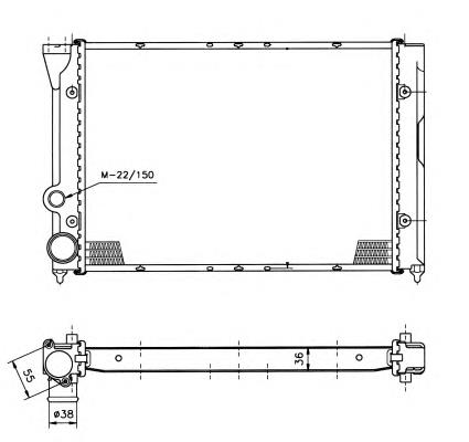 Radiador refrigeración del motor 50451 NRF