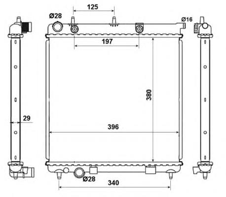 Radiador refrigeración del motor 50467 NRF