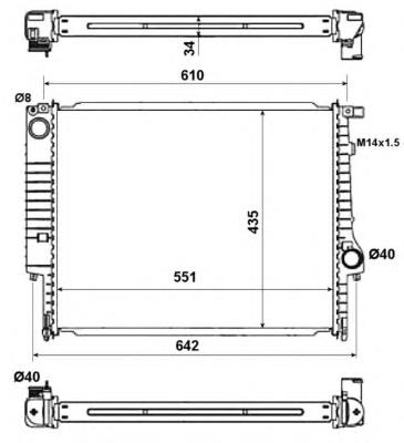 Radiador refrigeración del motor 509558 NRF